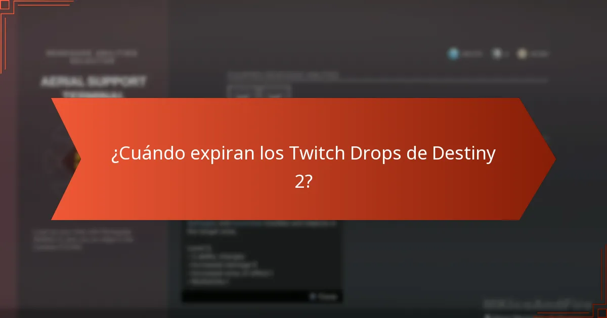 ¿Cuándo expiran los Twitch Drops de Destiny 2?