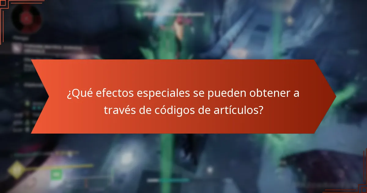 ¿Qué efectos especiales se pueden obtener a través de códigos de artículos?